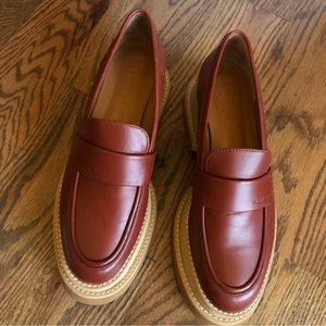 Robert Clergerie Banel Flatform Platform Leather Loafers